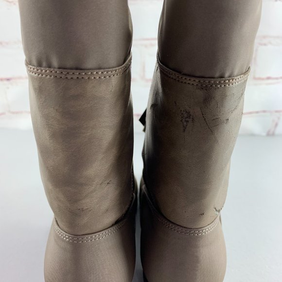 Trotters Chatham Zipper Front Rain Boots Dark Taupe 7 W Vintage - Picture 10 of 12